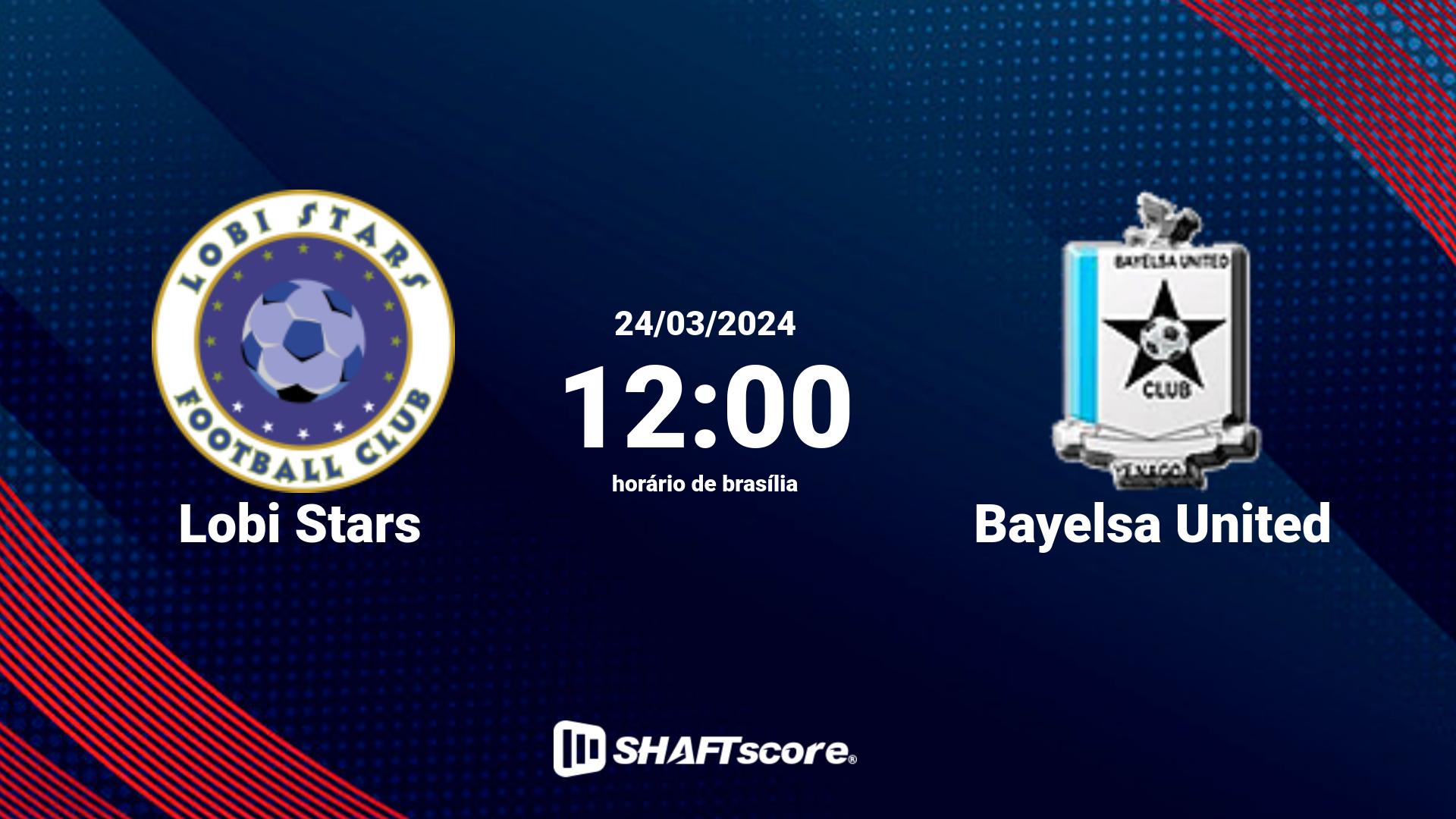 Estatísticas do jogo Lobi Stars vs Bayelsa United 24.03 12:00