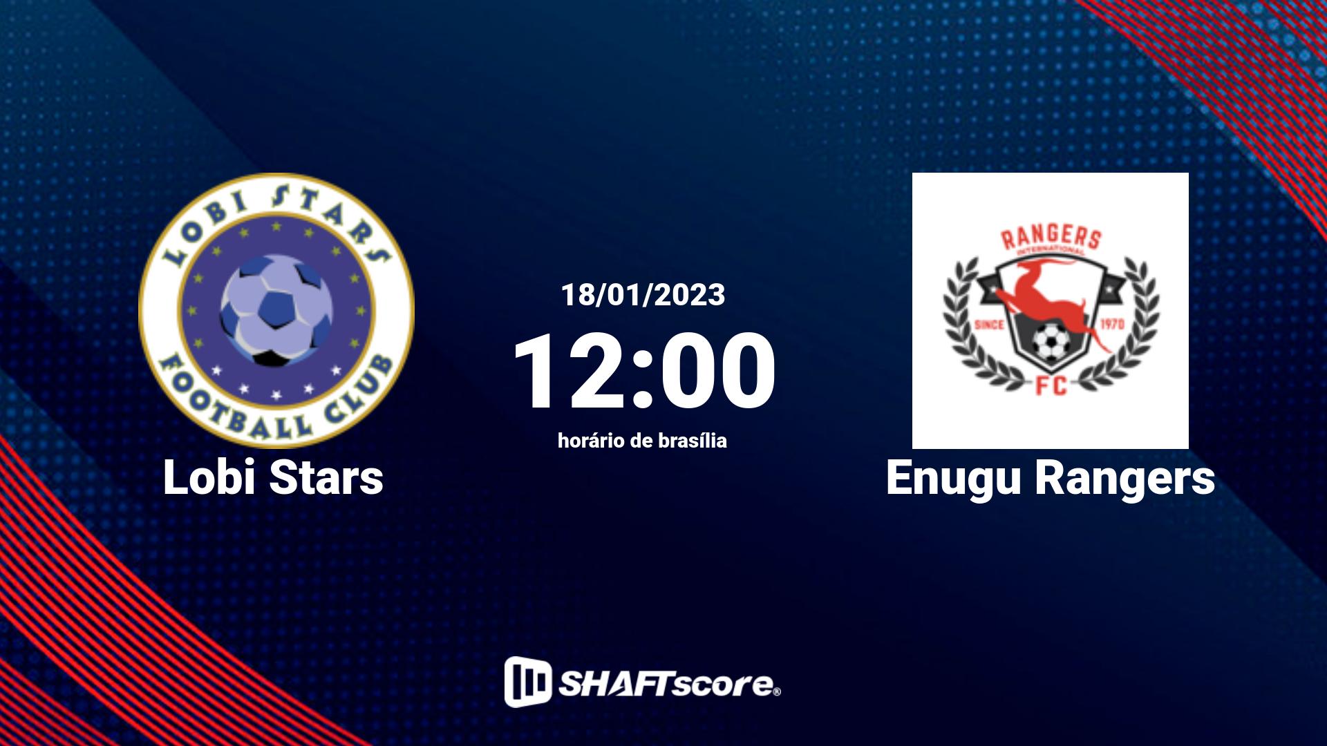 Estatísticas do jogo Lobi Stars vs Enugu Rangers 18.01 12:00