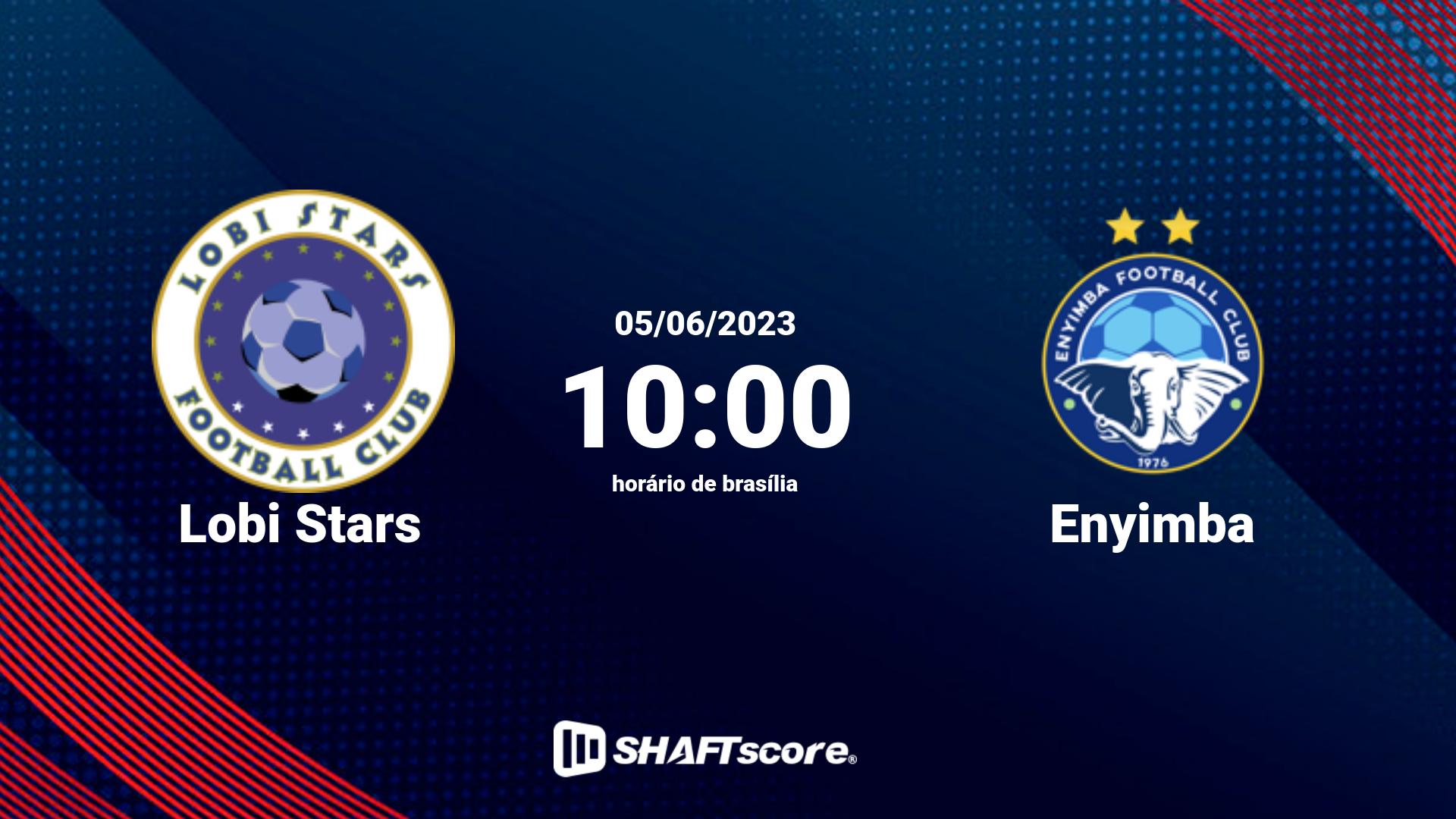 Estatísticas do jogo Lobi Stars vs Enyimba 05.06 10:00