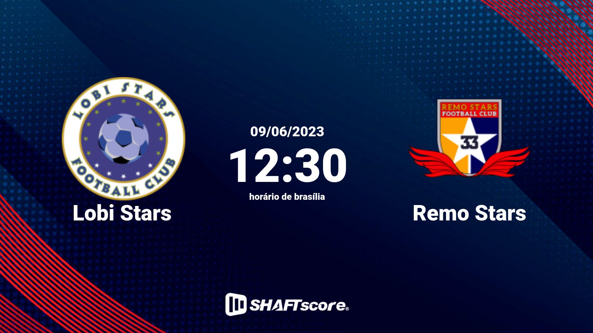 Estatísticas do jogo Lobi Stars vs Remo Stars 09.06 12:30