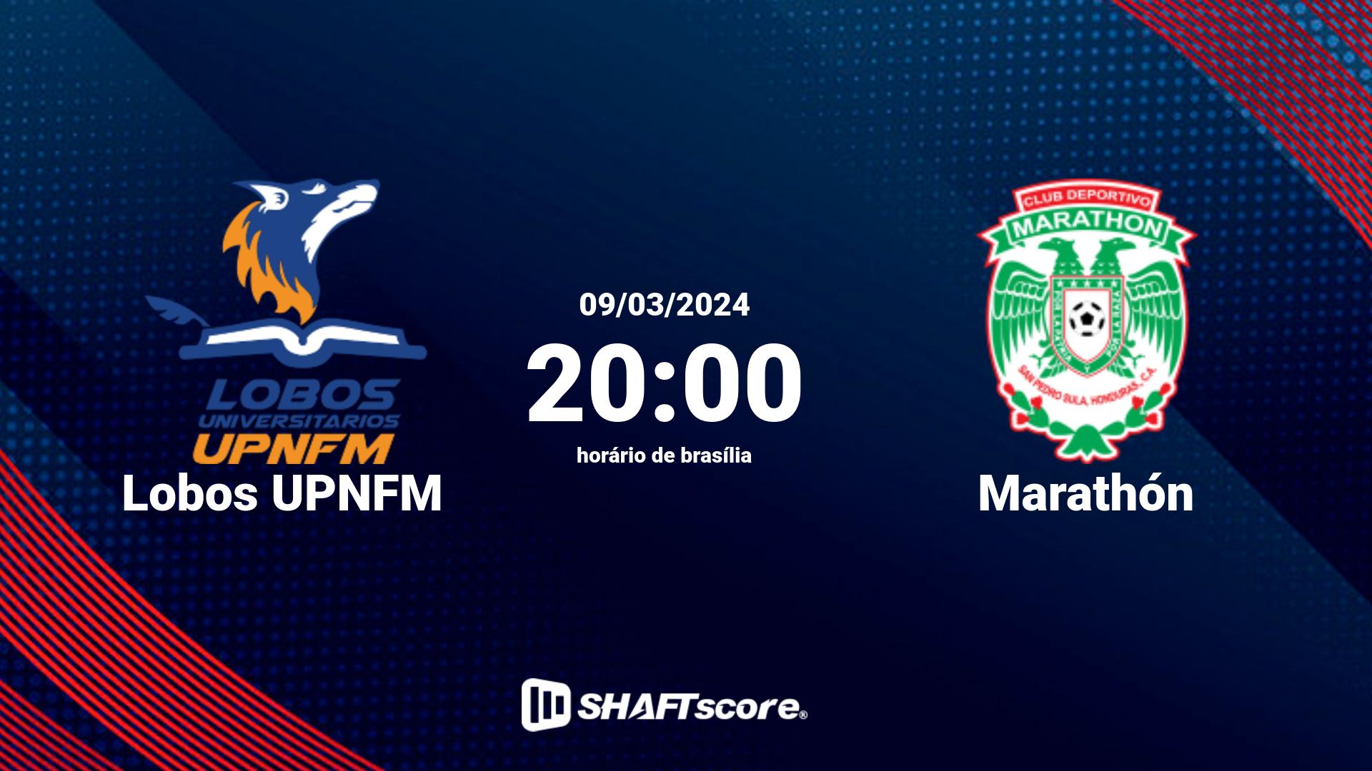 Estatísticas do jogo Lobos UPNFM vs Marathón 09.03 20:00