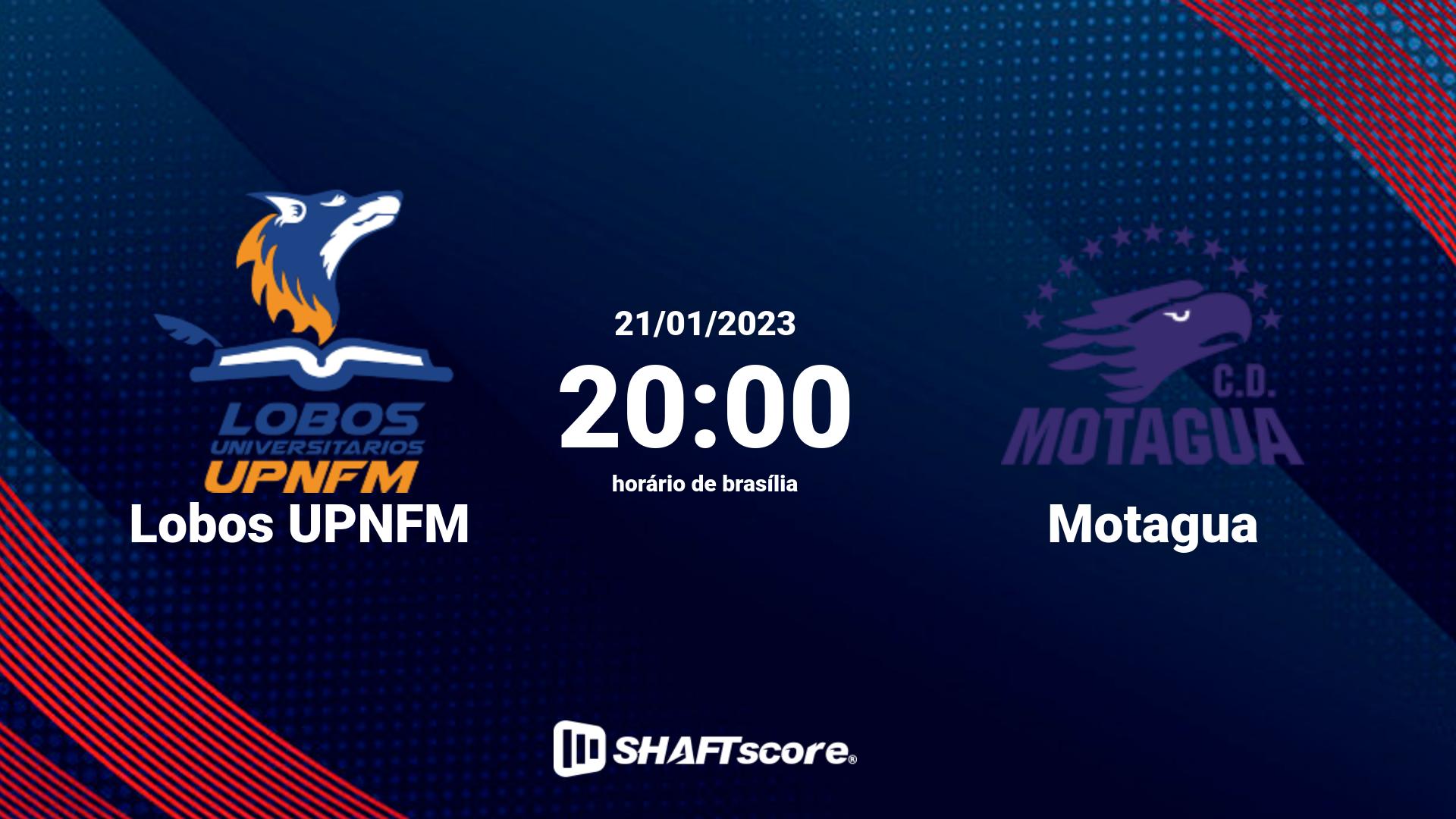 Estatísticas do jogo Lobos UPNFM vs Motagua 21.01 20:00