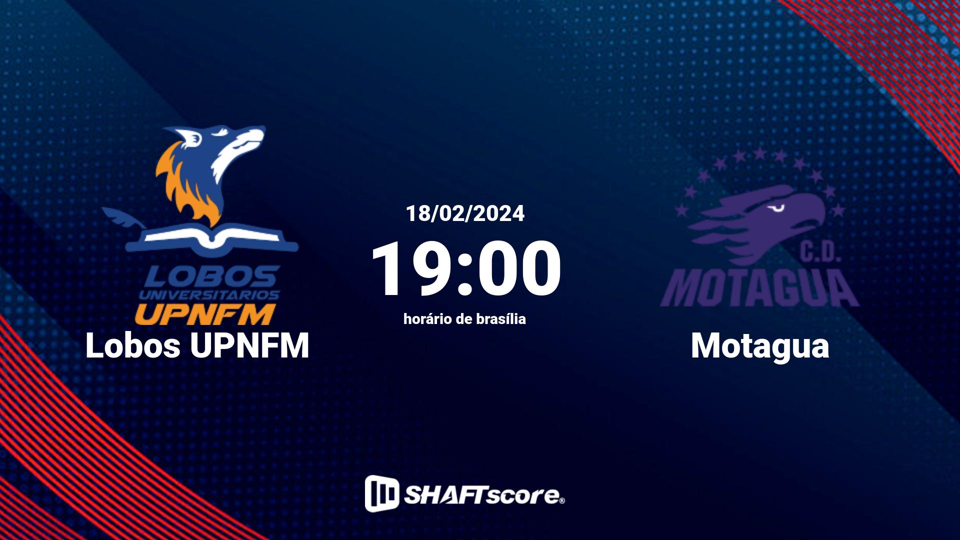 Estatísticas do jogo Lobos UPNFM vs Motagua 18.02 19:00