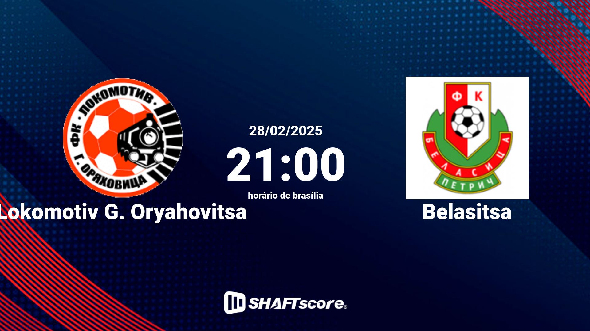 Estatísticas do jogo Lokomotiv G. Oryahovitsa vs Belasitsa 28.02 21:00