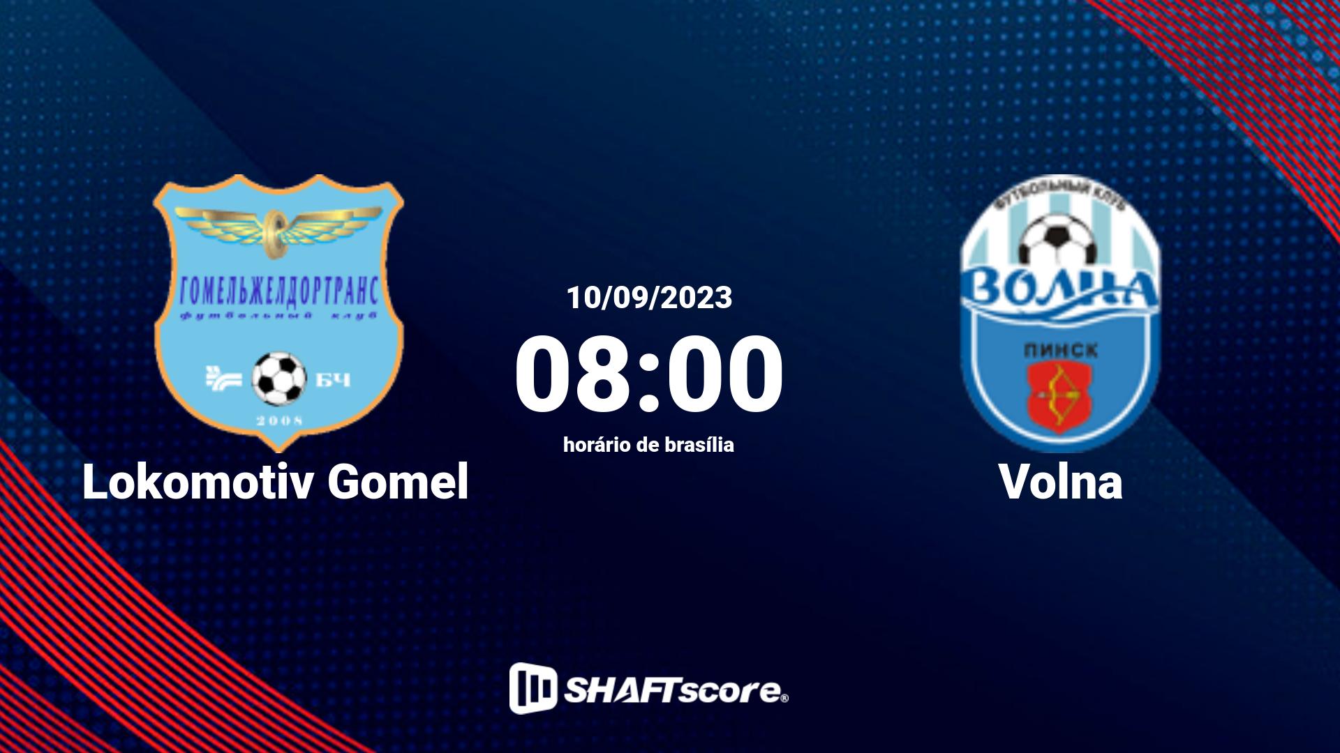 Estatísticas do jogo Lokomotiv Gomel vs Volna 10.09 08:00