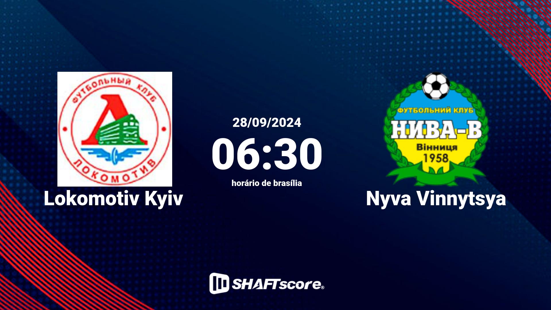 Estatísticas do jogo Lokomotiv Kyiv vs Nyva Vinnytsya 28.09 06:30