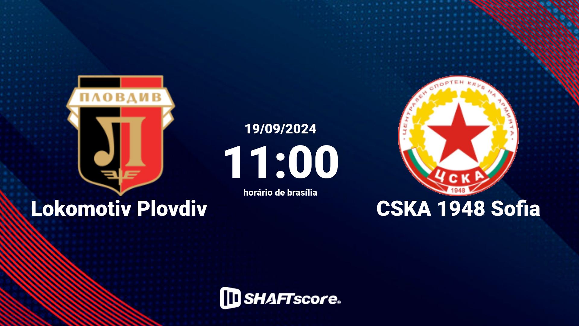 Estatísticas do jogo Lokomotiv Plovdiv vs CSKA 1948 Sofia 19.09 11:00