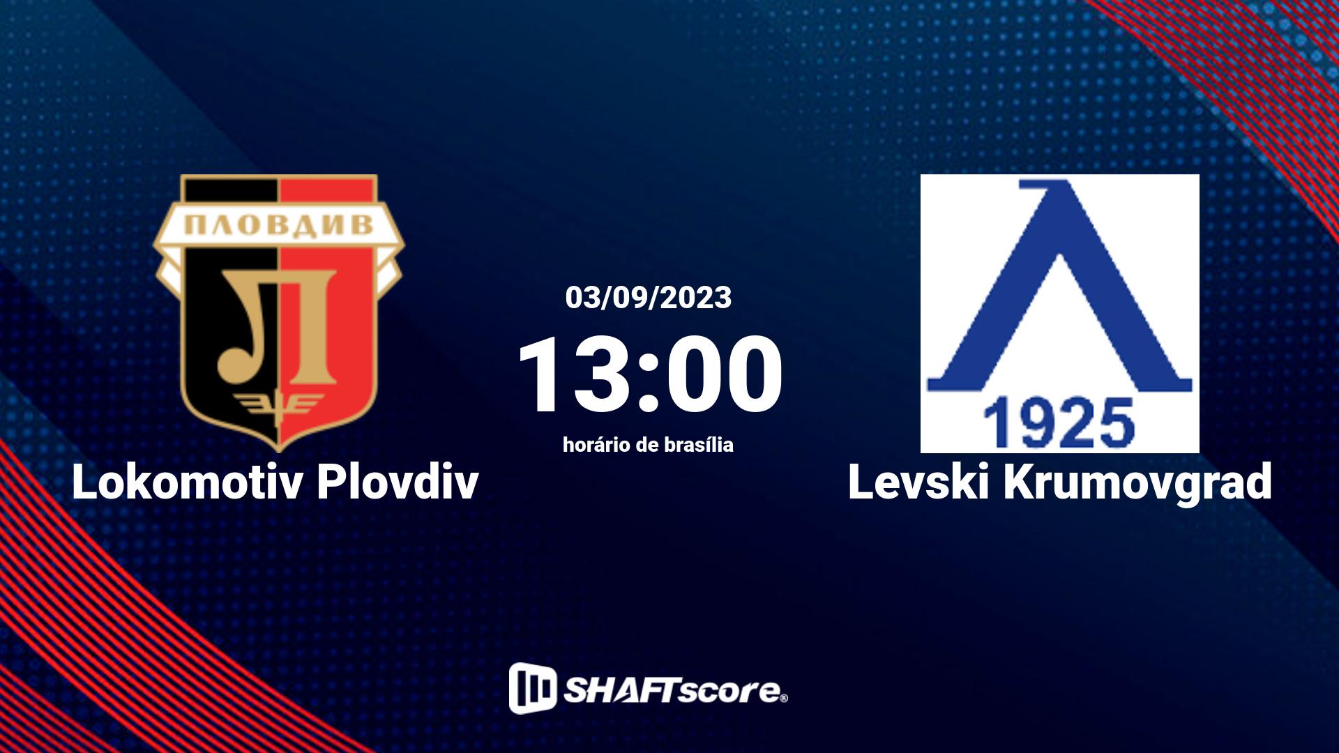 Estatísticas do jogo Lokomotiv Plovdiv vs Levski Krumovgrad 03.09 13:00