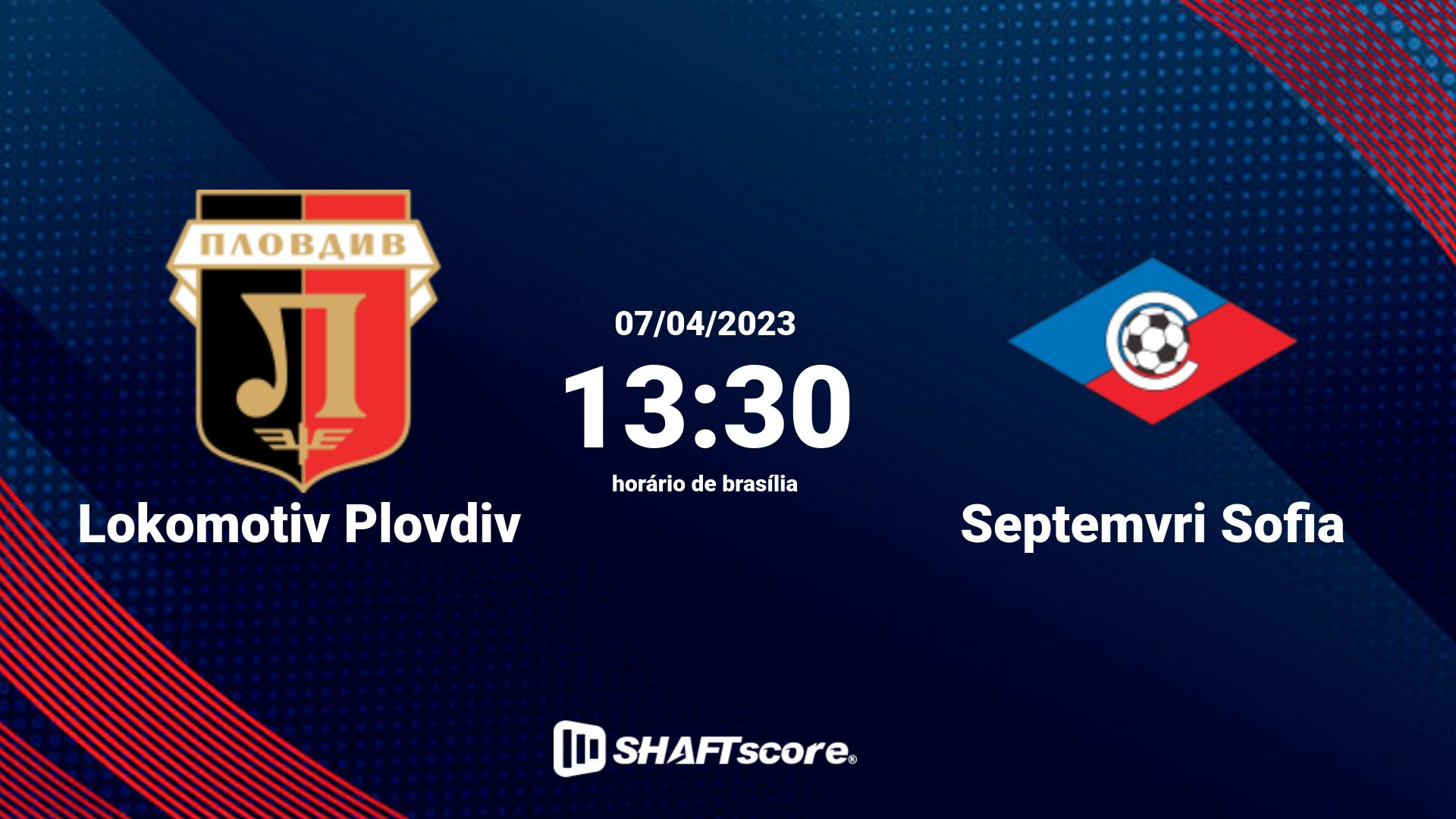 Estatísticas do jogo Lokomotiv Plovdiv vs Septemvri Sofia 07.04 13:30