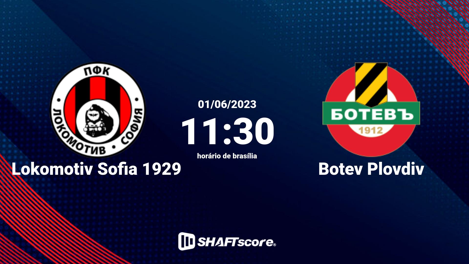 Estatísticas do jogo Lokomotiv Sofia 1929 vs Botev Plovdiv 01.06 11:30