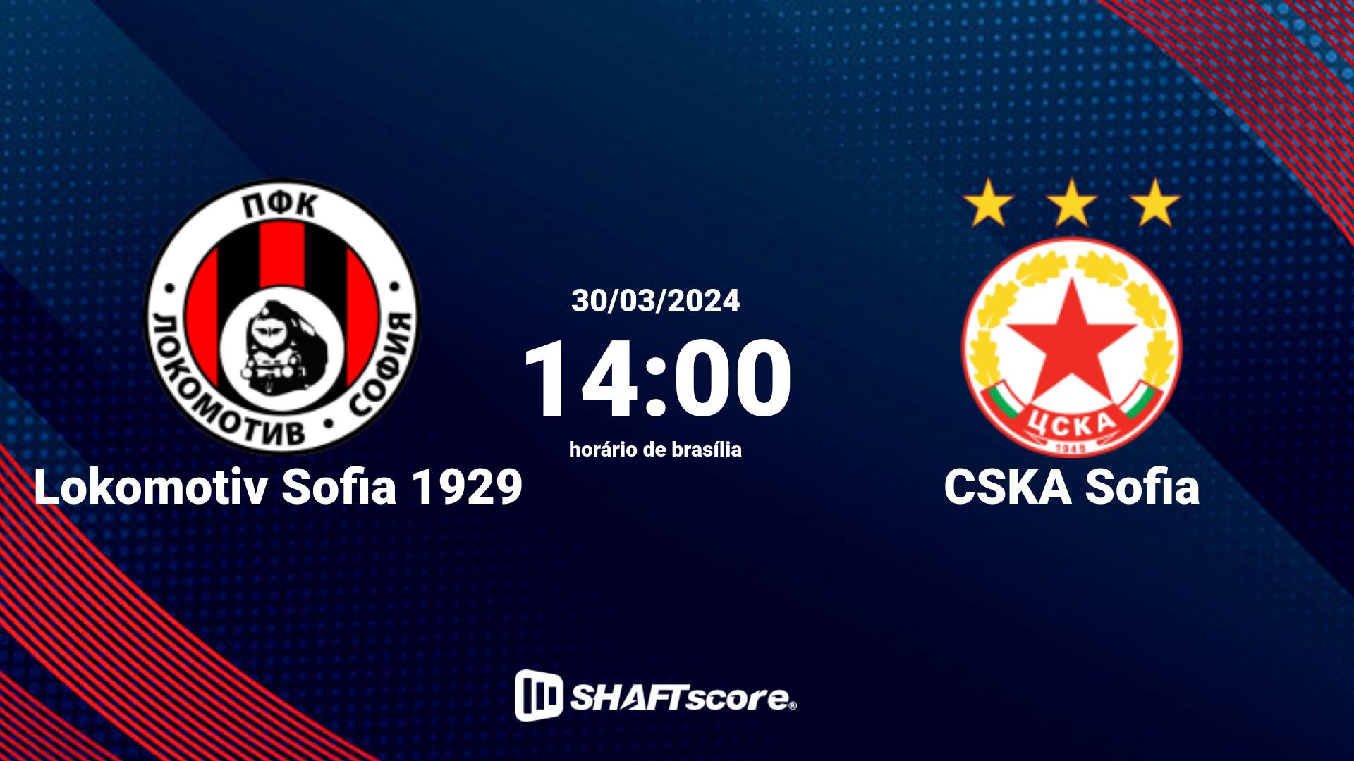 Estatísticas do jogo Lokomotiv Sofia 1929 vs CSKA Sofia 30.03 14:00