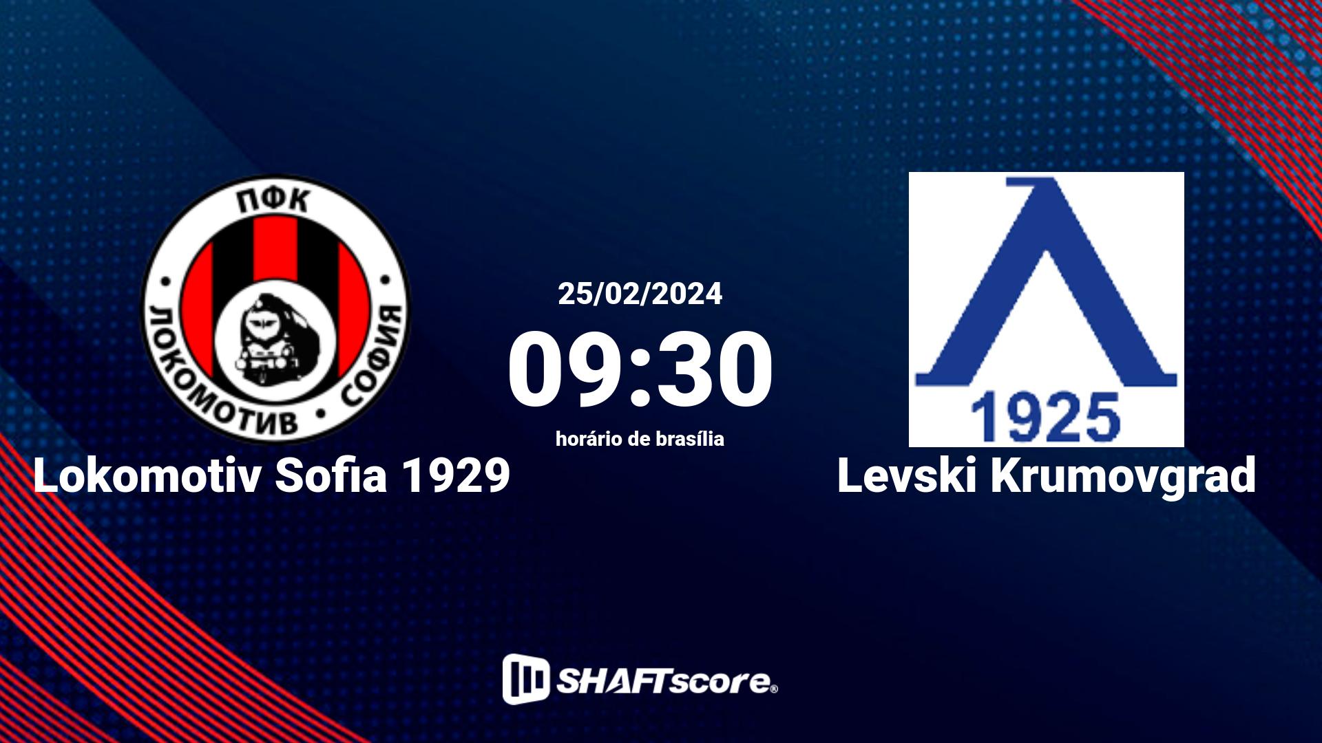 Estatísticas do jogo Lokomotiv Sofia 1929 vs Levski Krumovgrad 25.02 09:30