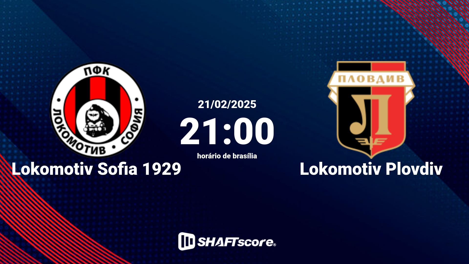 Estatísticas do jogo Lokomotiv Sofia 1929 vs Lokomotiv Plovdiv 21.02 21:00