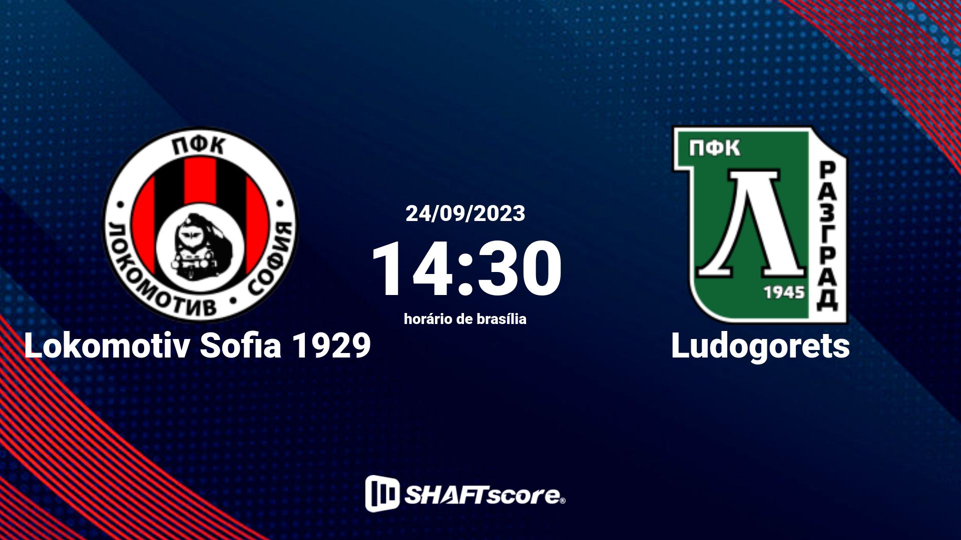 Estatísticas do jogo Lokomotiv Sofia 1929 vs Ludogorets 24.09 14:30