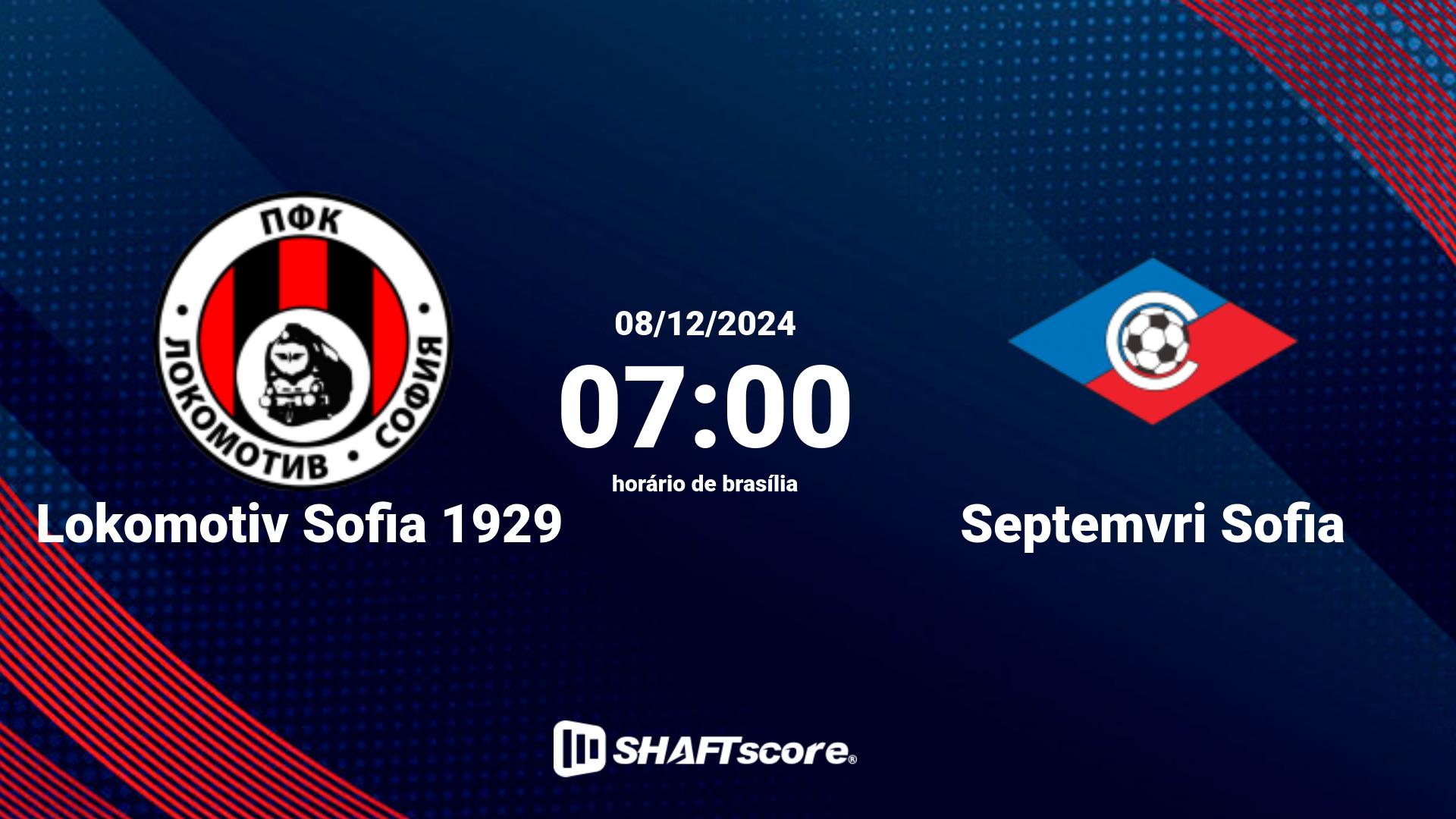 Estatísticas do jogo Lokomotiv Sofia 1929 vs Septemvri Sofia 08.12 07:00