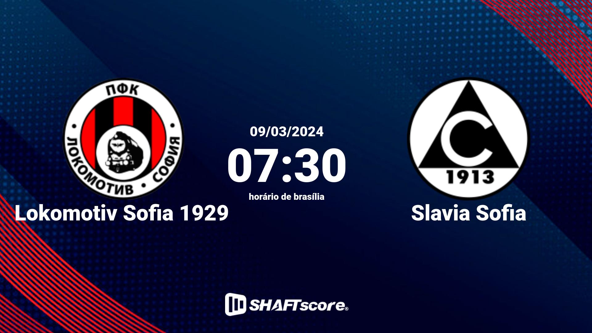 Estatísticas do jogo Lokomotiv Sofia 1929 vs Slavia Sofia 09.03 07:30