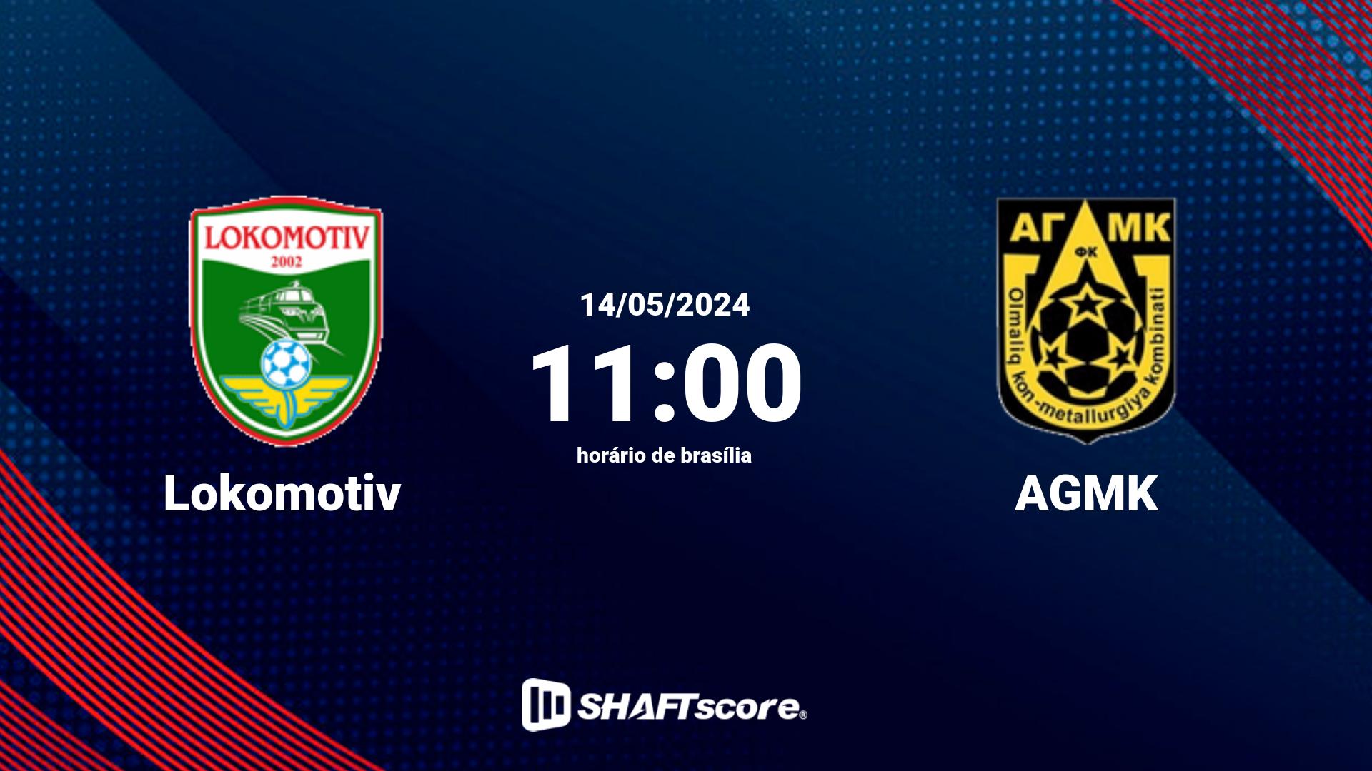 Estatísticas do jogo Lokomotiv vs AGMK 14.05 11:00