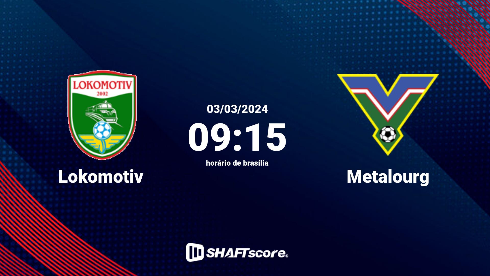 Estatísticas do jogo Lokomotiv vs Metalourg 03.03 09:15