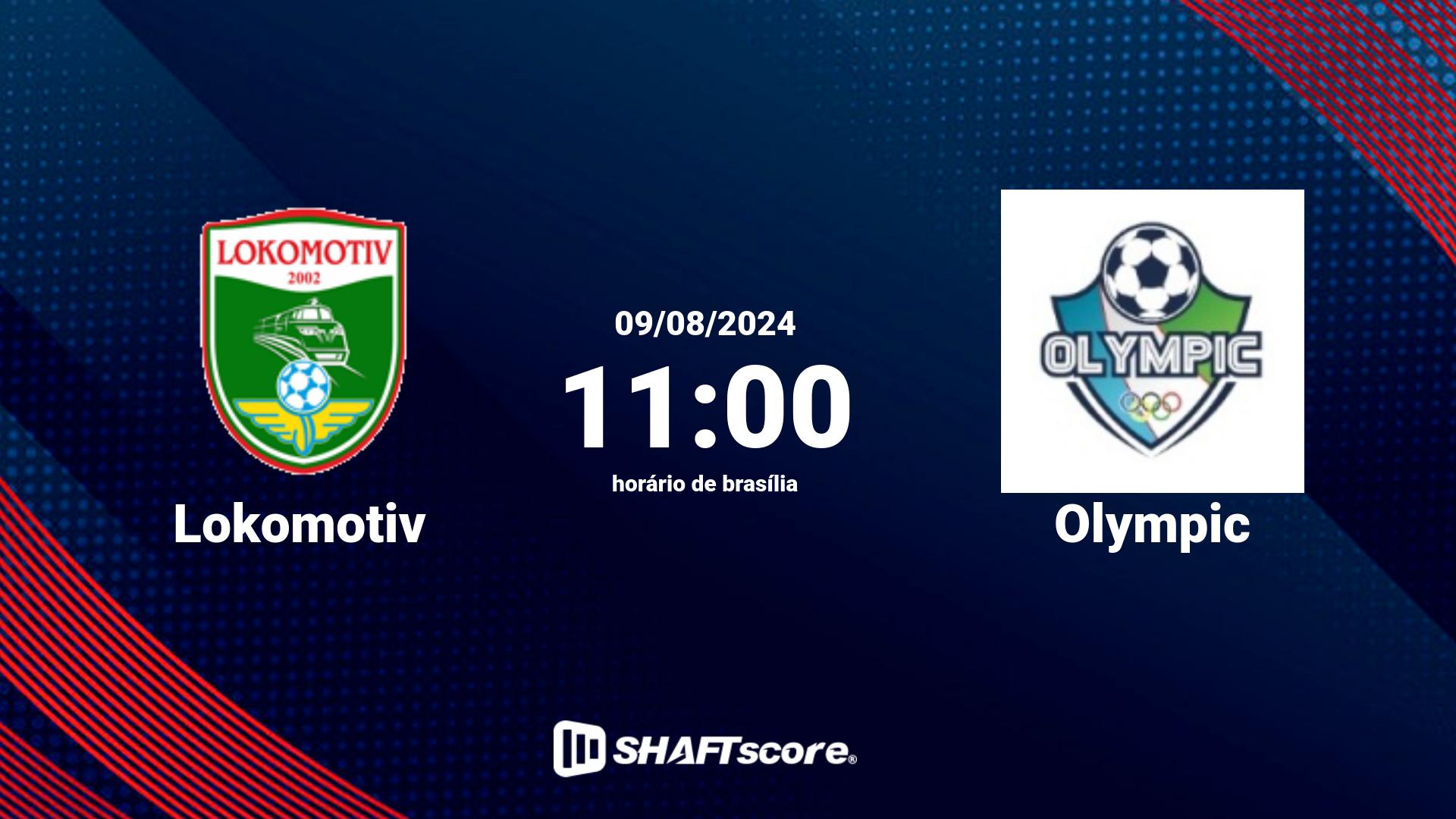 Estatísticas do jogo Lokomotiv vs Olympic 09.08 11:00