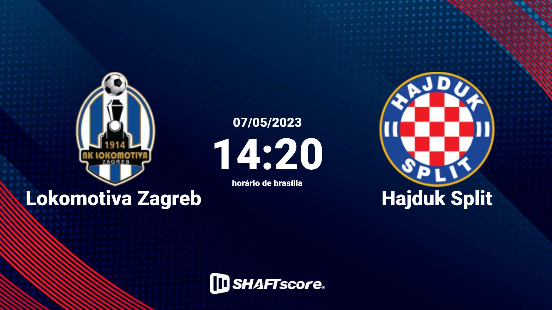 Estatísticas do jogo Lokomotiva Zagreb vs Hajduk Split 07.05 14:20