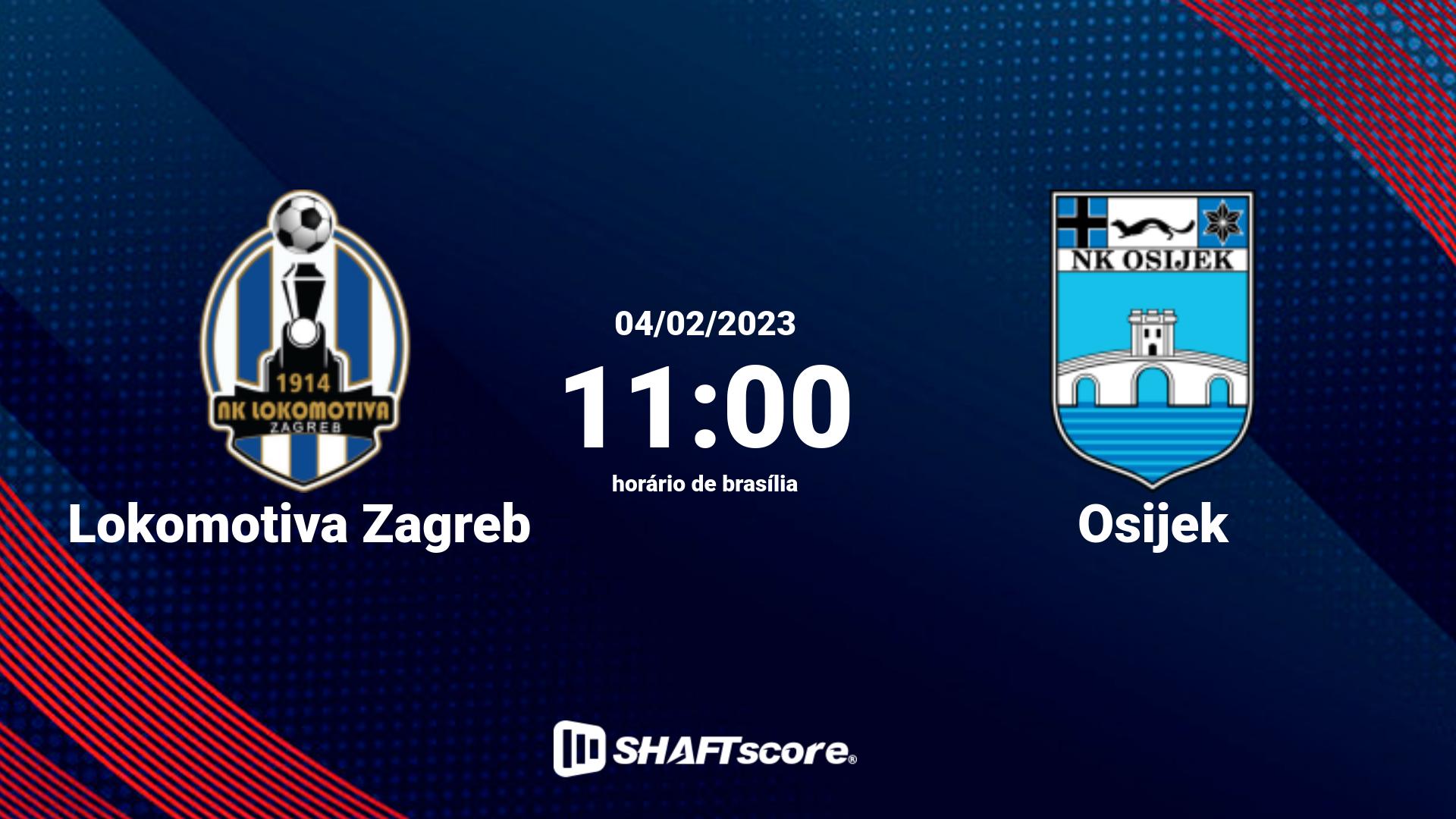 Estatísticas do jogo Lokomotiva Zagreb vs Osijek 04.02 11:00