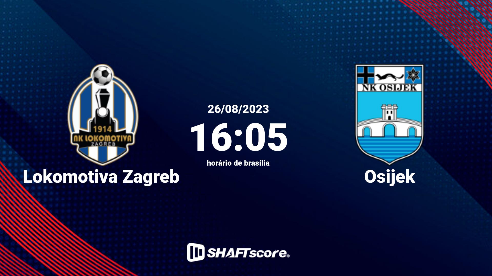 Estatísticas do jogo Lokomotiva Zagreb vs Osijek 26.08 16:05