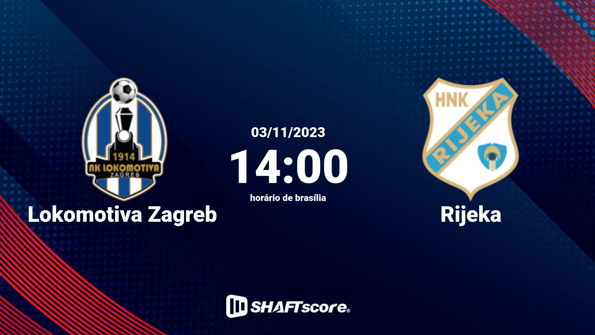 Estatísticas do jogo Lokomotiva Zagreb vs Rijeka 03.11 14:00