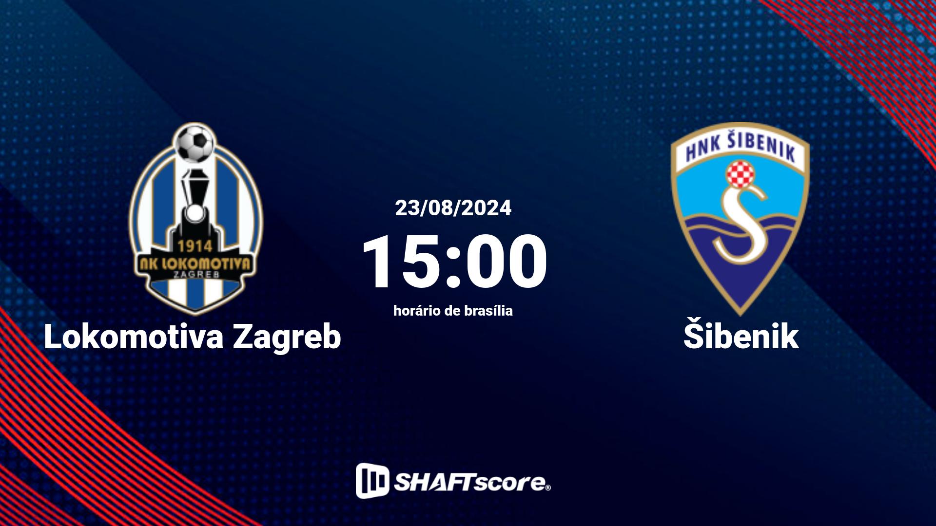 Estatísticas do jogo Lokomotiva Zagreb vs Šibenik 23.08 15:00