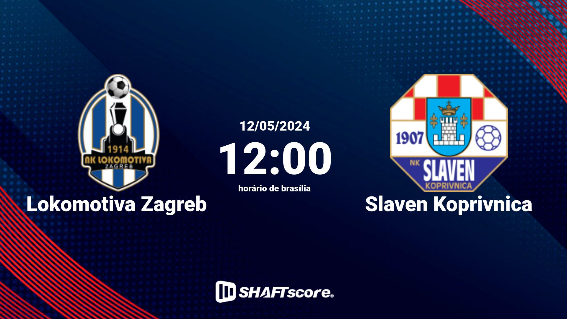 Estatísticas do jogo Lokomotiva Zagreb vs Slaven Koprivnica 12.05 12:00