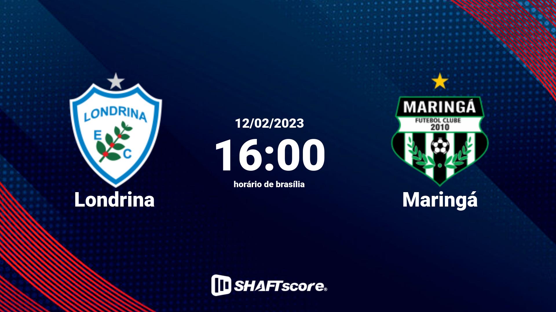 Estatísticas do jogo Londrina vs Maringá 12.02 16:00