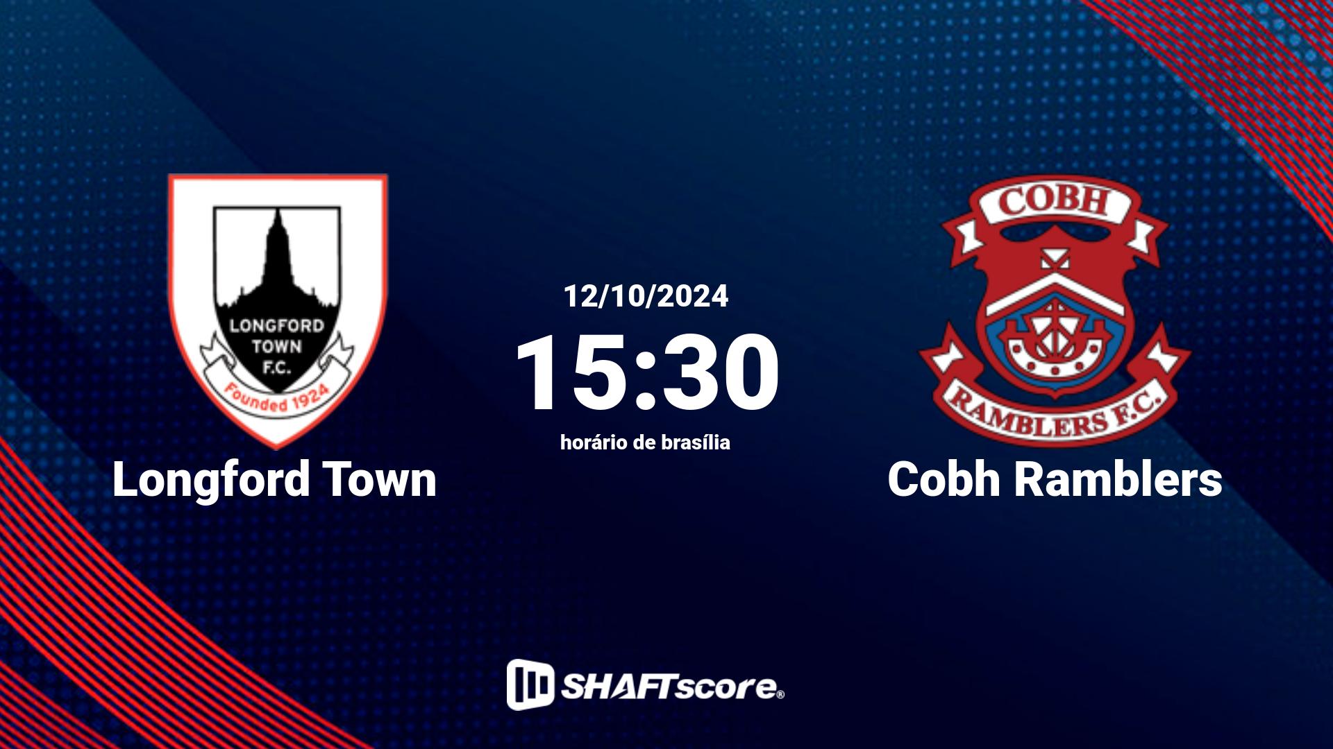 Estatísticas do jogo Longford Town vs Cobh Ramblers 12.10 15:30