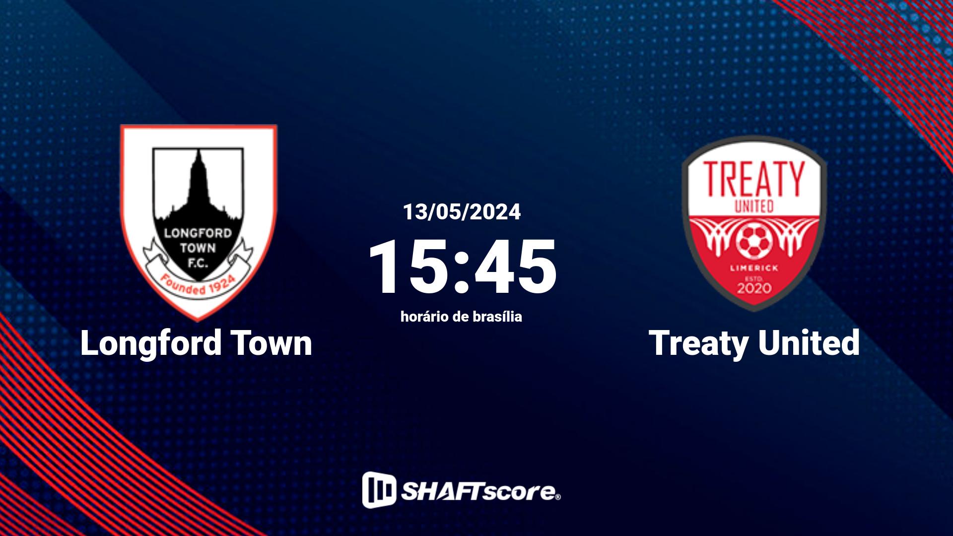 Estatísticas do jogo Longford Town vs Treaty United 13.05 15:45