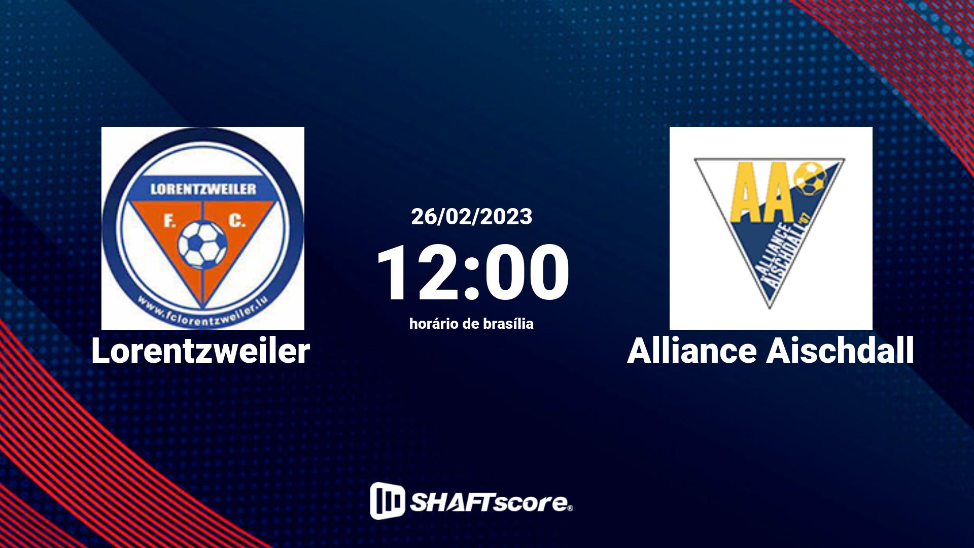 Estatísticas do jogo Lorentzweiler vs Alliance Aischdall 26.02 12:00