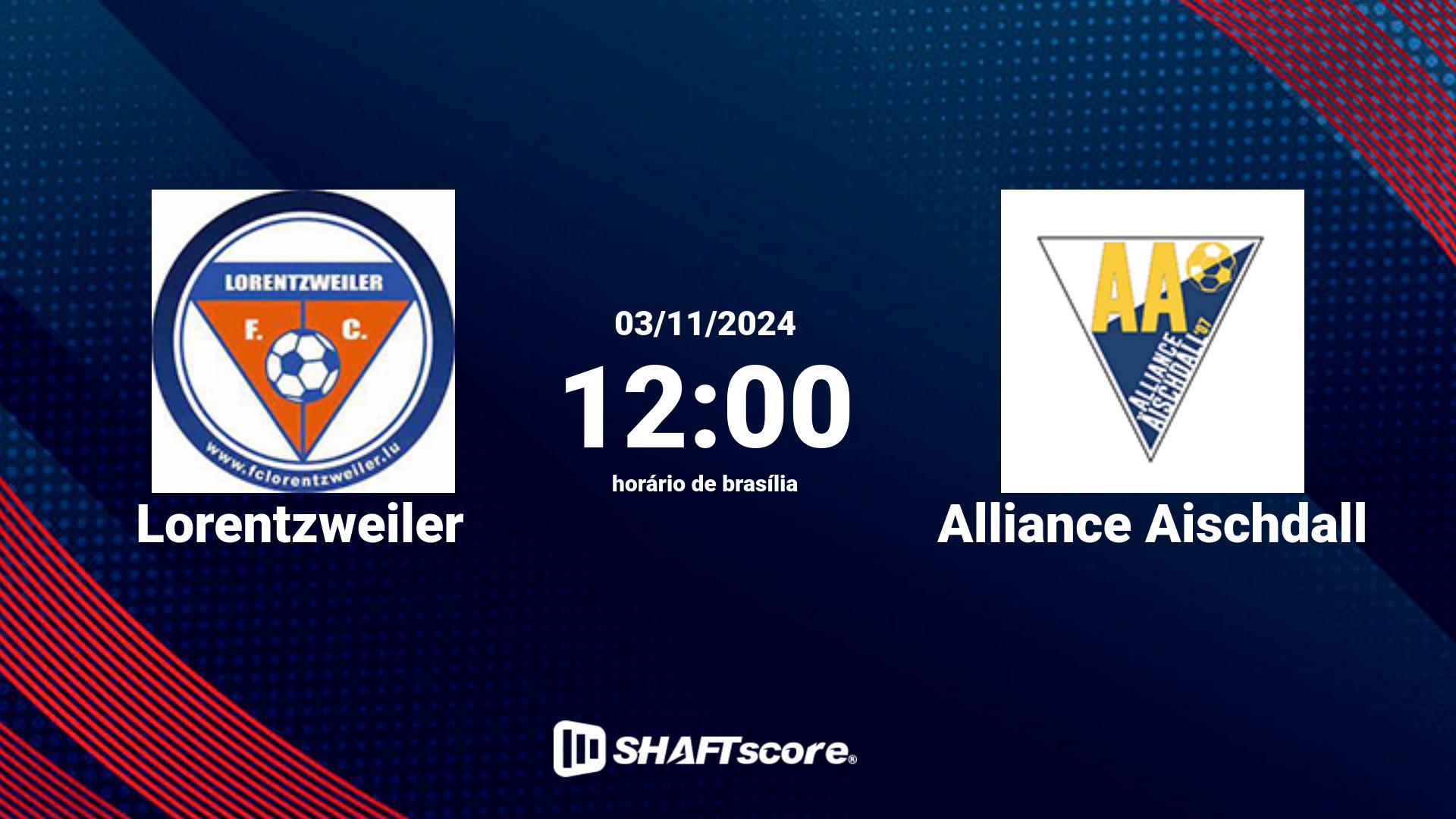 Estatísticas do jogo Lorentzweiler vs Alliance Aischdall 03.11 12:00