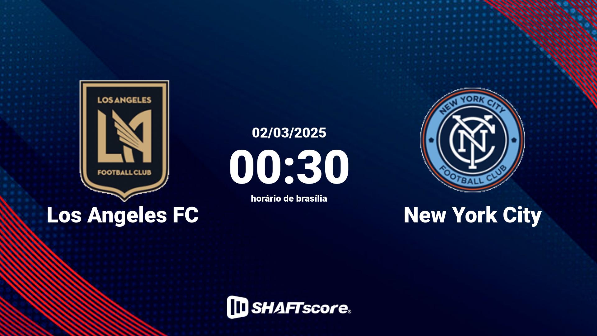 Estatísticas do jogo Los Angeles FC vs New York City 02.03 00:30