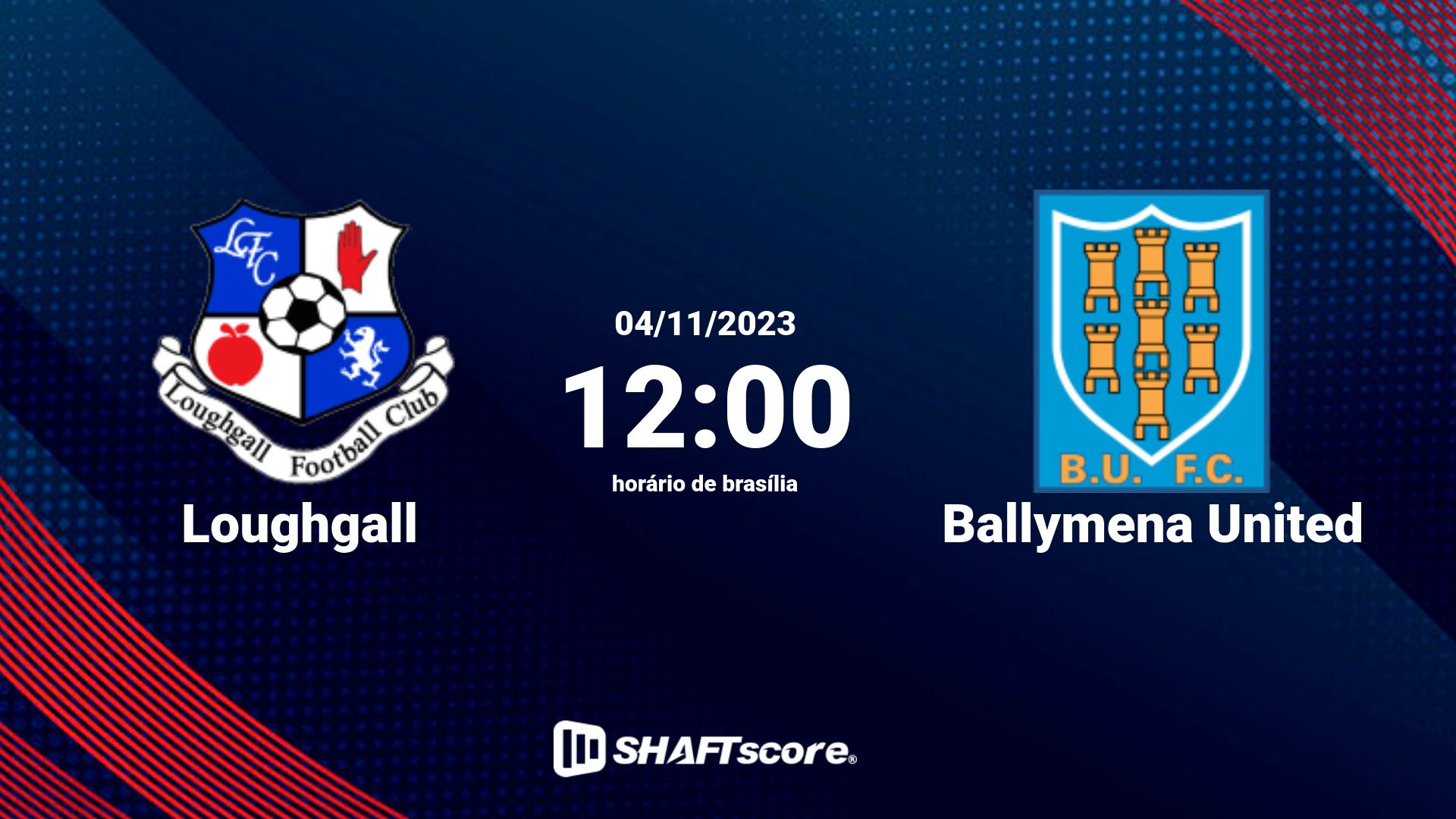 Estatísticas do jogo Loughgall vs Ballymena United 04.11 12:00