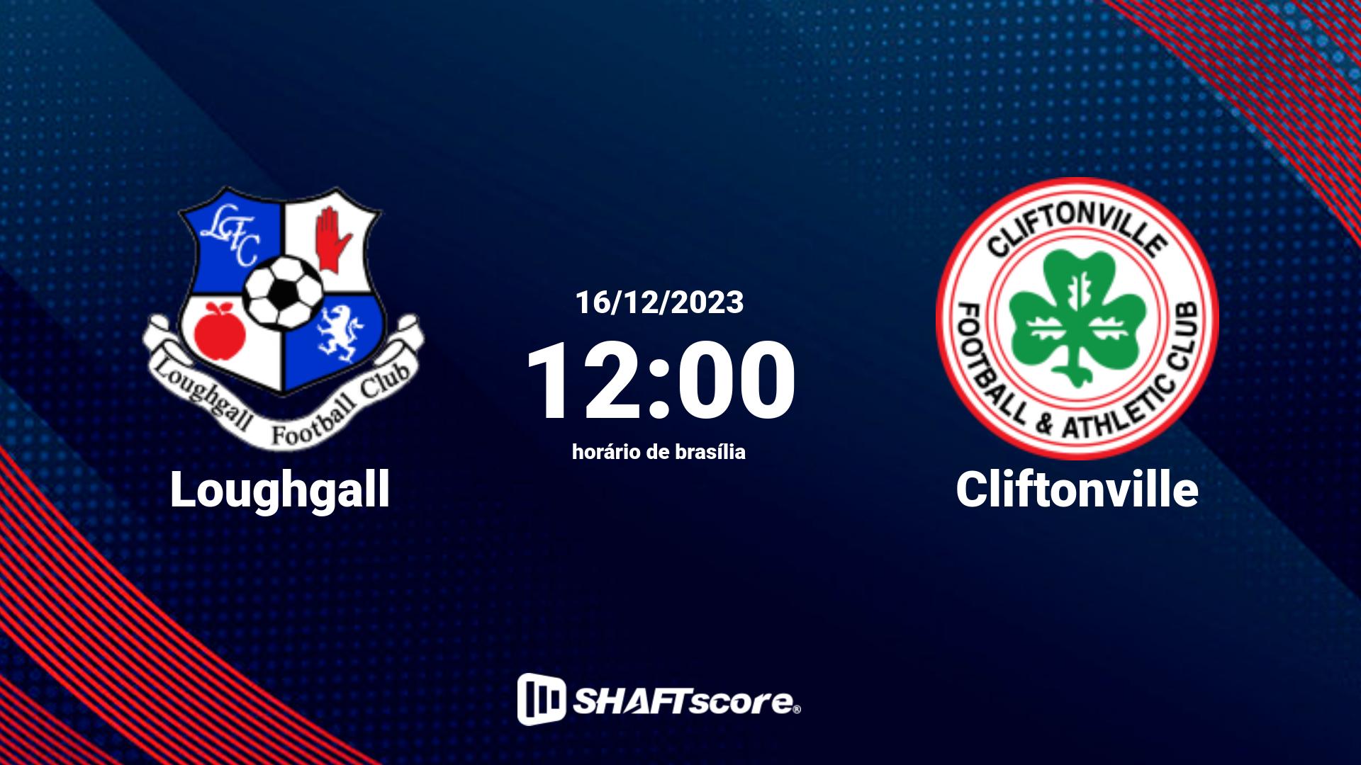 Estatísticas do jogo Loughgall vs Cliftonville 16.12 12:00