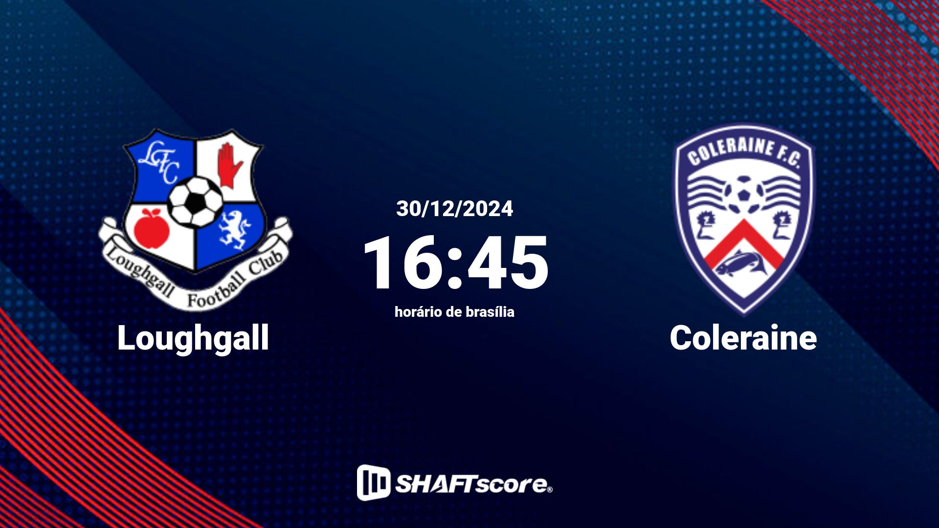 Estatísticas do jogo Loughgall vs Coleraine 30.12 16:45