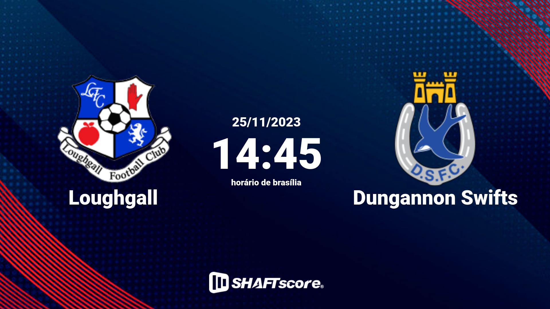 Estatísticas do jogo Loughgall vs Dungannon Swifts 25.11 14:45