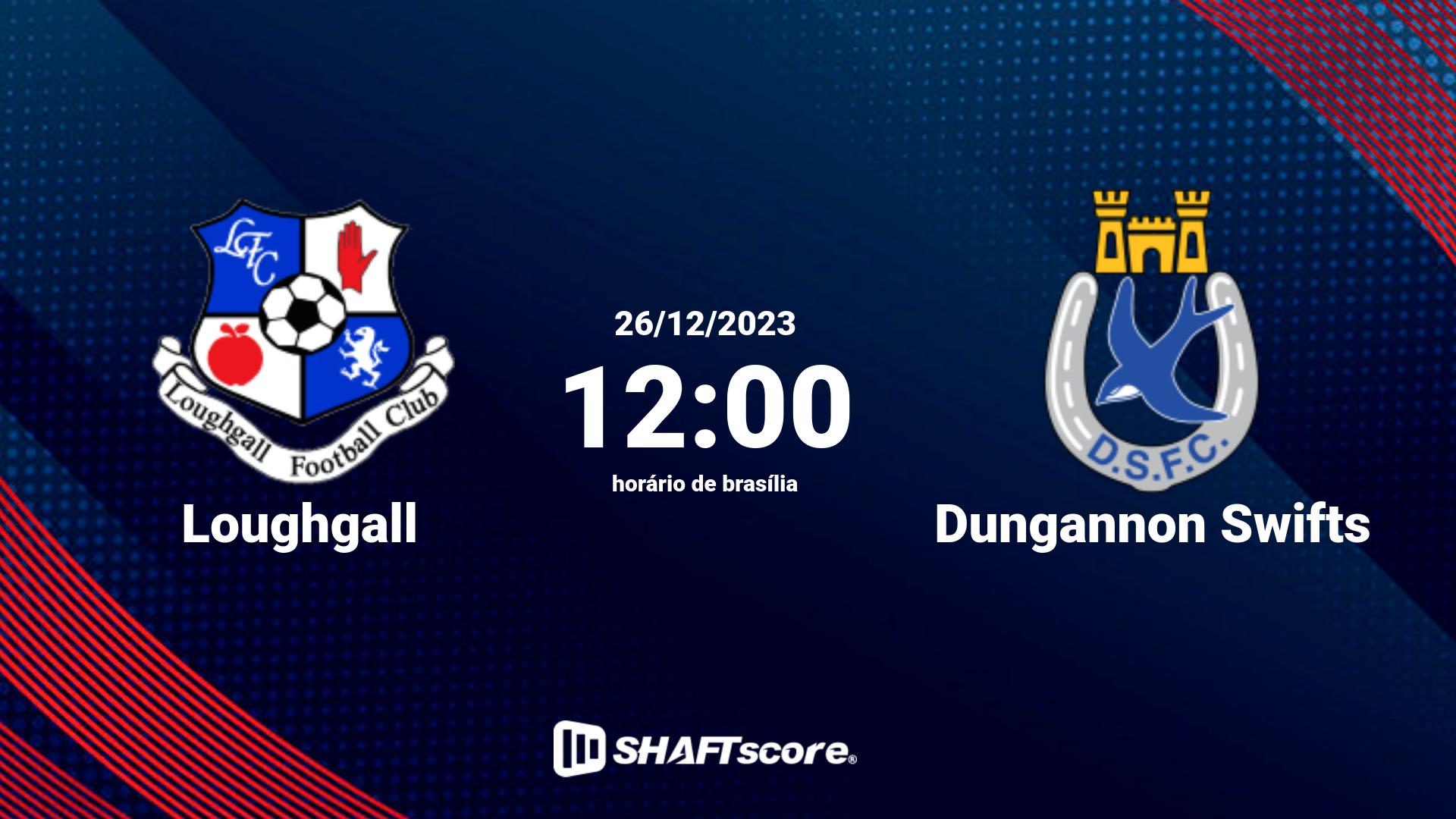 Estatísticas do jogo Loughgall vs Dungannon Swifts 26.12 12:00