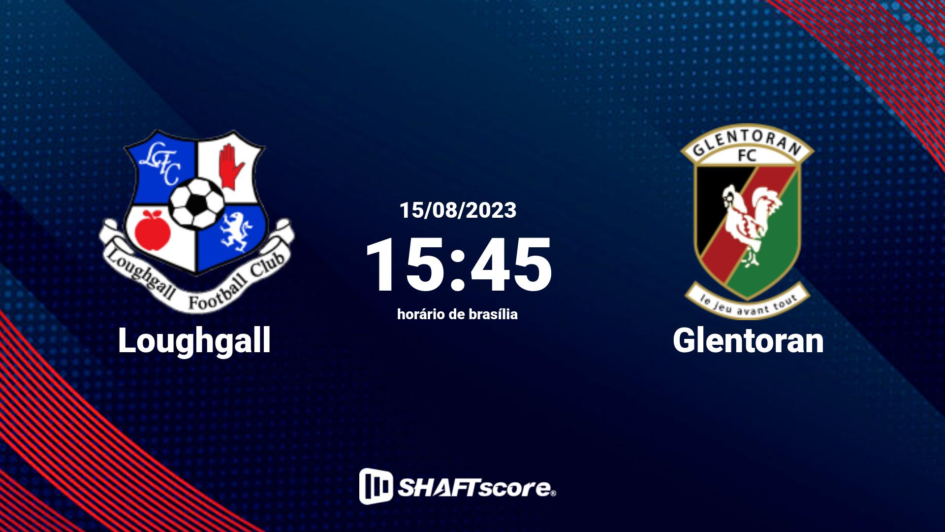 Estatísticas do jogo Loughgall vs Glentoran 15.08 15:45