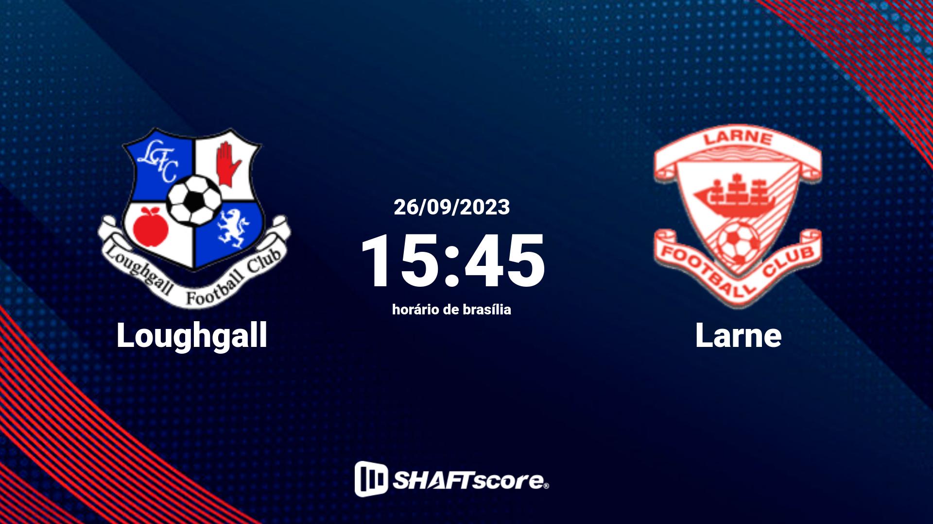 Estatísticas do jogo Loughgall vs Larne 26.09 15:45