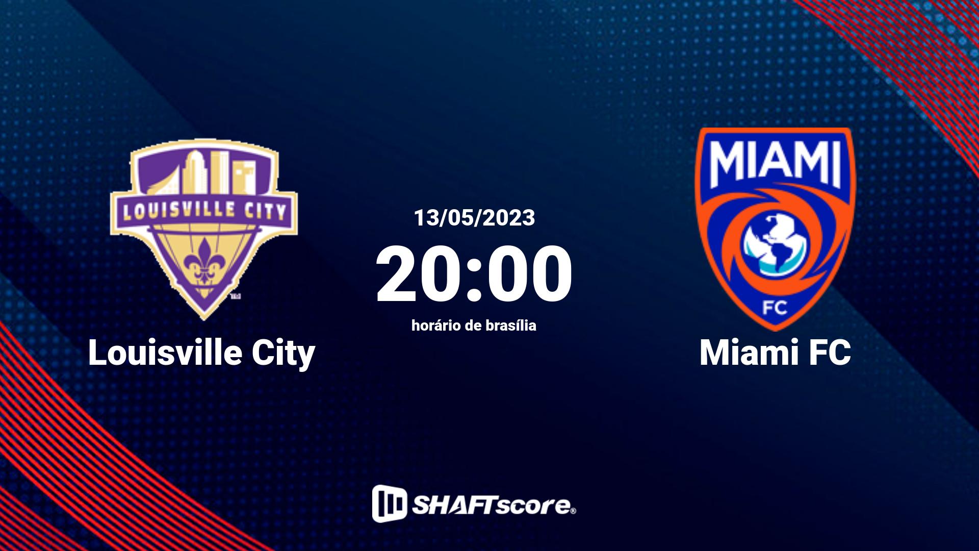 Estatísticas do jogo Louisville City vs Miami FC 13.05 20:00