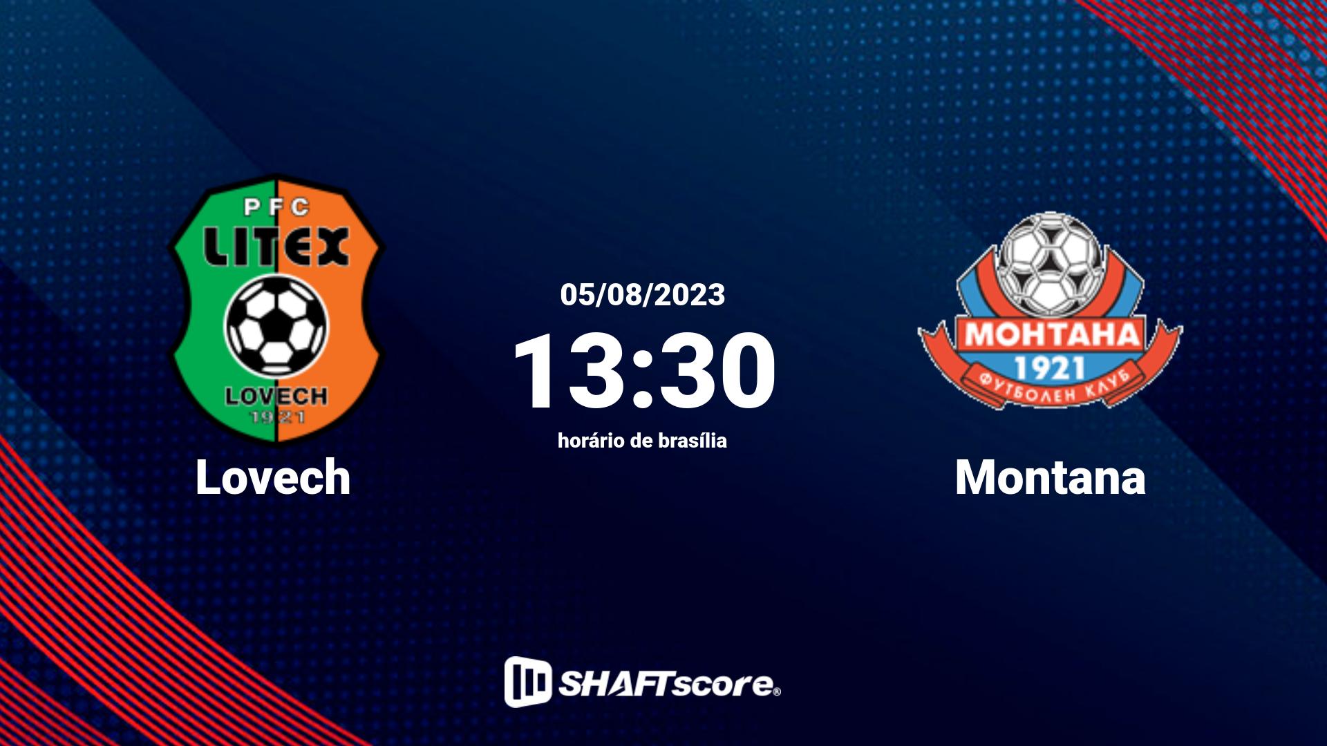 Estatísticas do jogo Lovech vs Montana 05.08 13:30