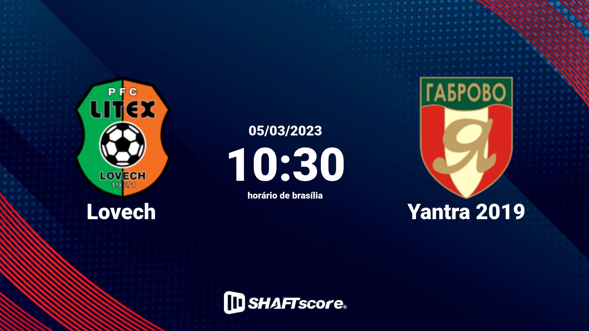 Estatísticas do jogo Lovech vs Yantra 2019 05.03 10:30