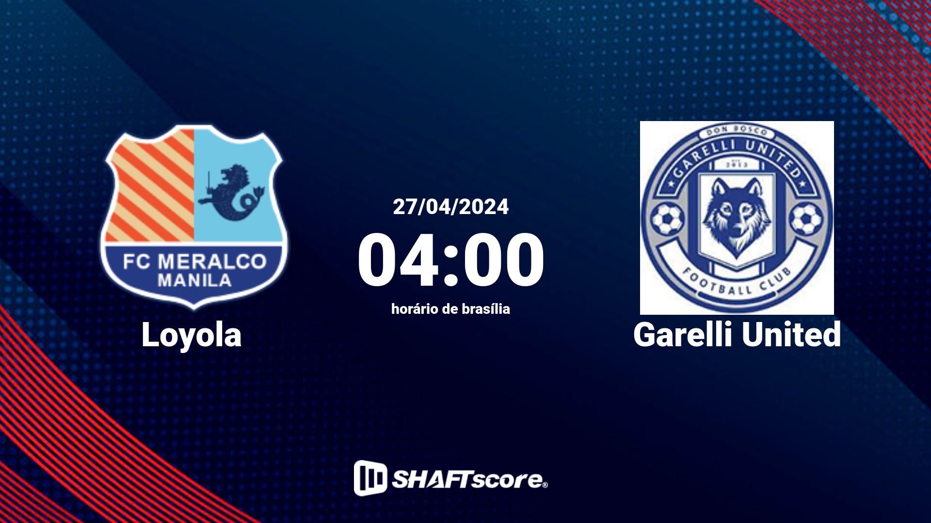 Estatísticas do jogo Loyola vs Garelli United 27.04 04:00