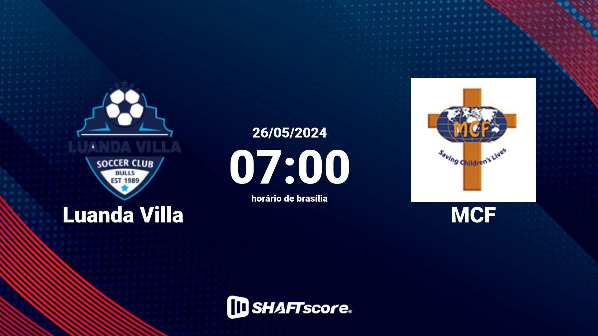 Estatísticas do jogo Luanda Villa vs MCF 26.05 07:00