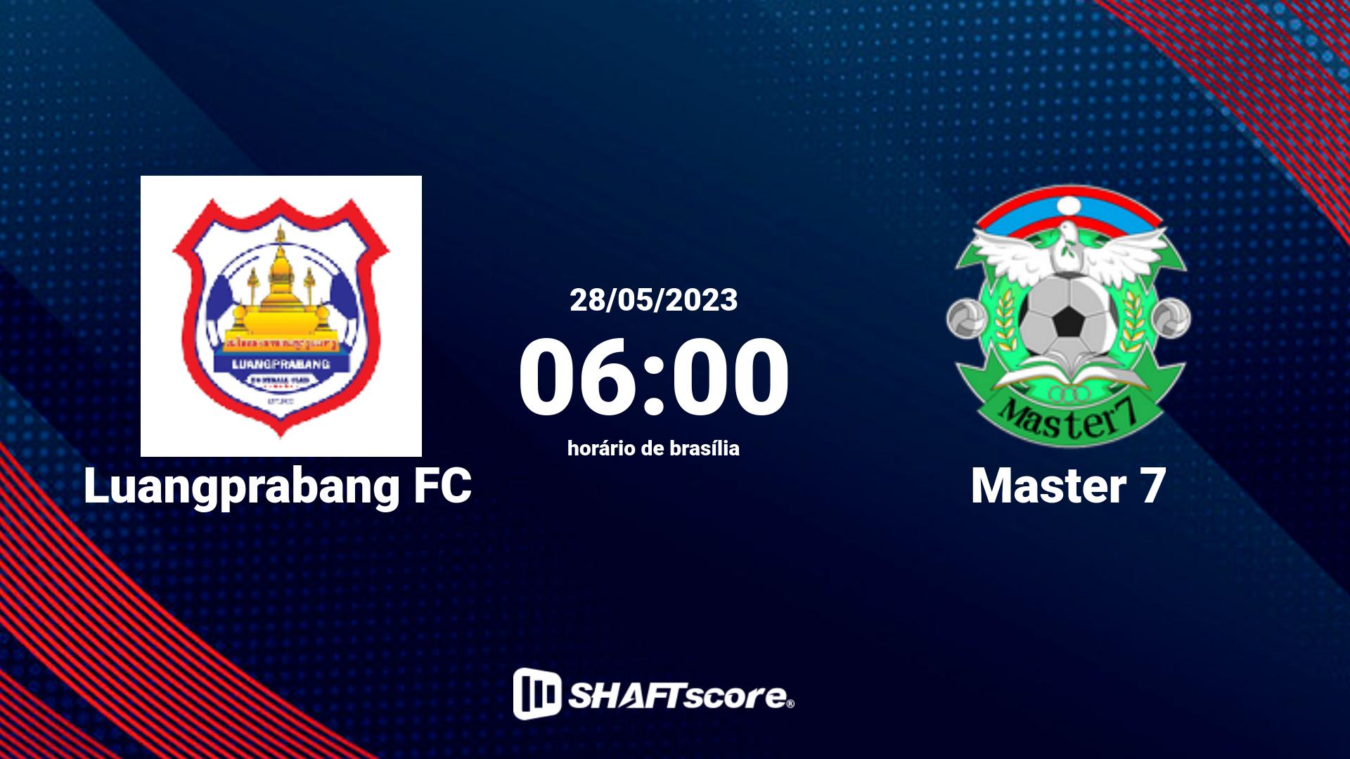 Estatísticas do jogo Luangprabang FC vs Master 7 28.05 06:00