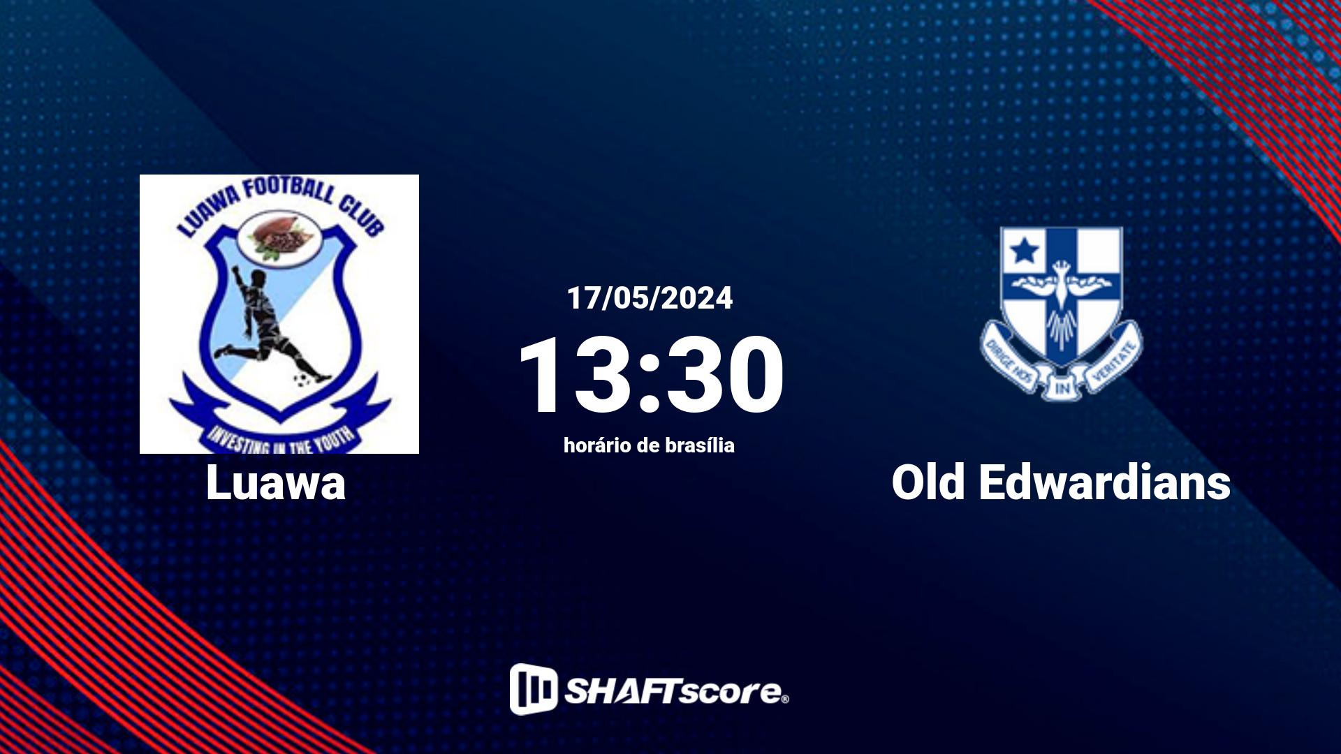 Estatísticas do jogo Luawa vs Old Edwardians 17.05 13:30