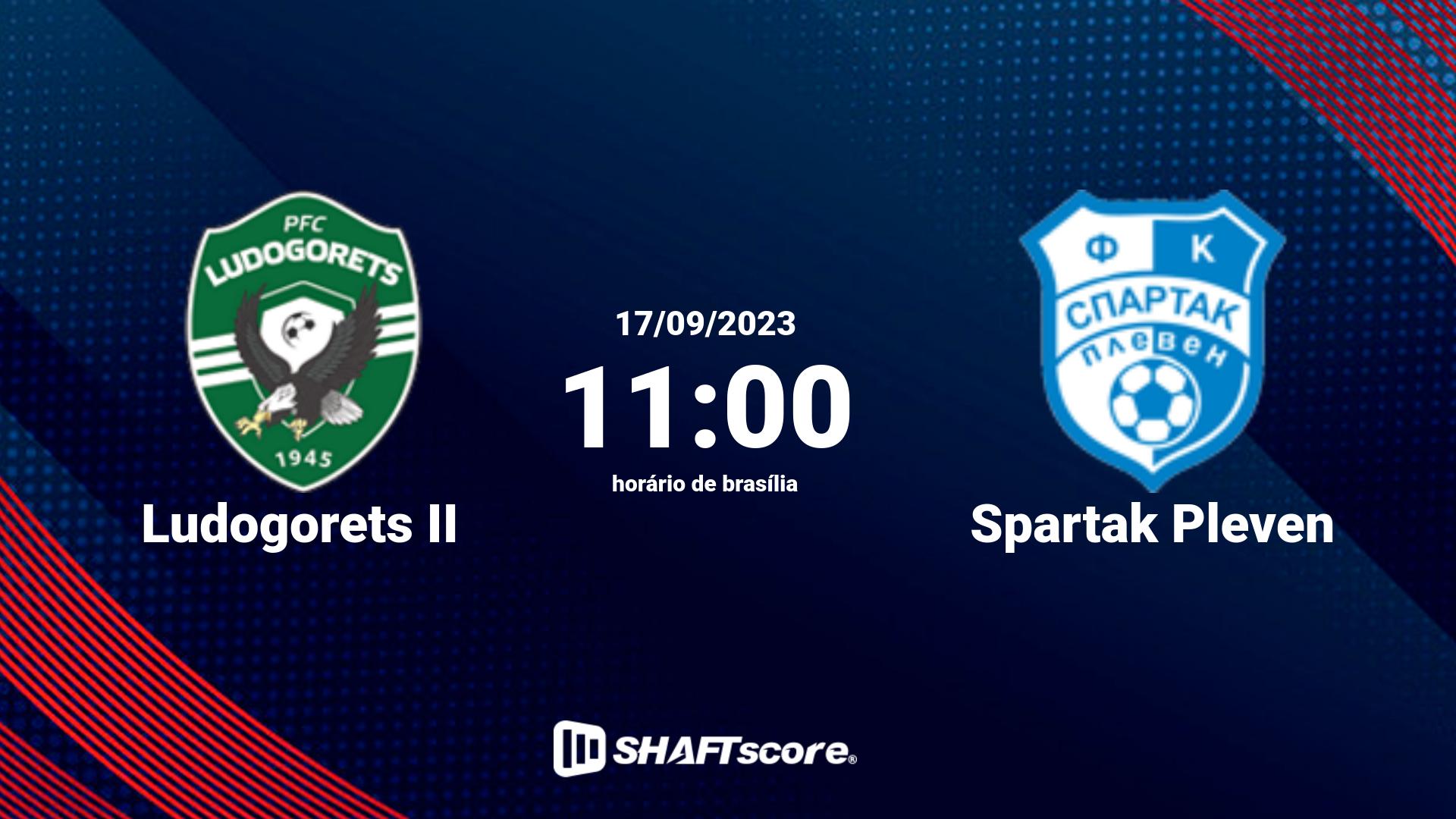 Estatísticas do jogo Ludogorets II vs Spartak Pleven 17.09 11:00